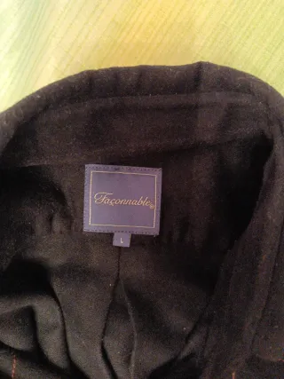 Camisa Faconable Cuadros Marrón y Negro