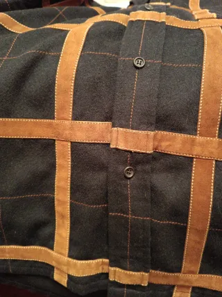 Camisa Faconable Cuadros Marrón y Negro