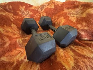 Dumbbells 2×10kg, Hexagonal Shape and Non- Slip