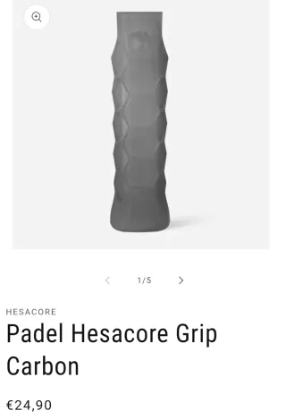 Grip Hesacore Padel Carbon Negro S