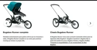 Bugaboo Runner: Chasis, ruedas y adaptadores