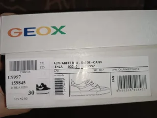 Zapatillas Geox niño negras y azules