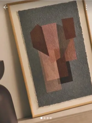 Quadro Kave Home Carta Marrone Grigio