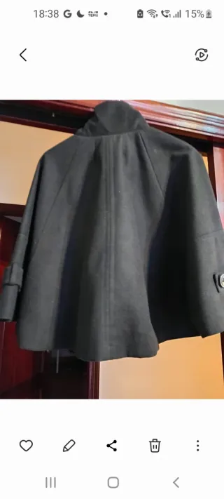 Capa corta gris talla S