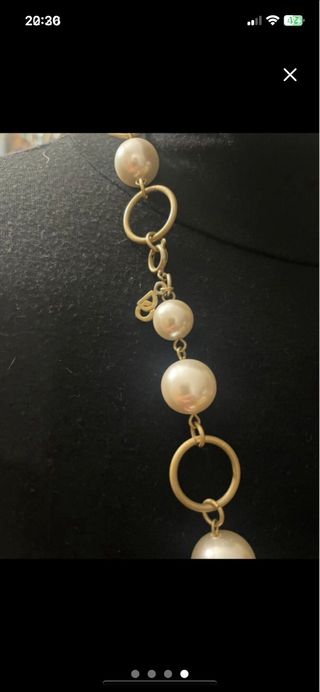 Collar perlas y dorado mate