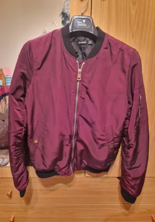 Cazadora Bomber Stradivarius Mujer Morado