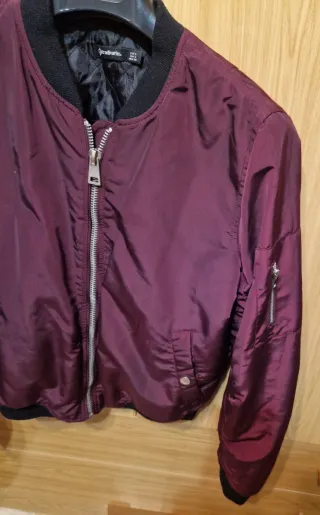 Cazadora Bomber Stradivarius Mujer Morado
