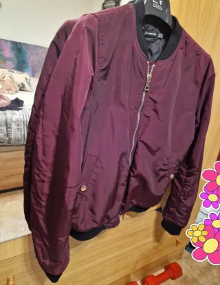 Cazadora Bomber Stradivarius Mujer Morado