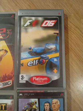 4 Juegos PSP: FIFA Street 2, F1 06, Pursuit Force,