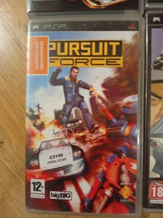 4 Juegos PSP: FIFA Street 2, F1 06, Pursuit Force,