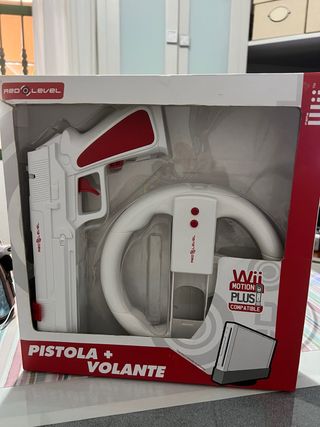 Pistola y Volante Wii Red Level