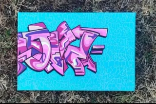 Conjunto 2 grafitis tela