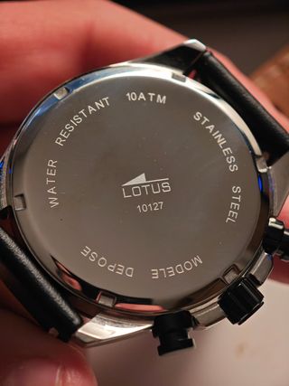 Reloj Lotus Cronógrafo Negro y Plata