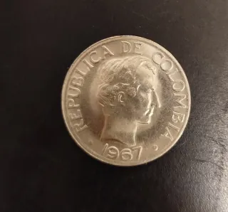 Moneda Colombia 50 Centavos 1967