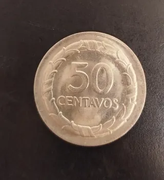 Moneda Colombia 50 Centavos 1967