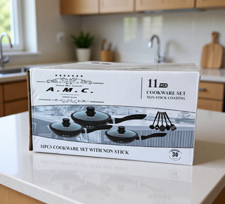 Tris padelle con coperchi A.M.C