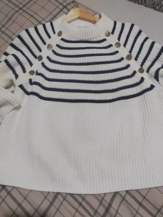 Jersey marinero rayas botones,de algodon