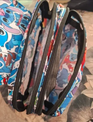 Estuche doble cremalleras Stitch