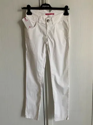 Pantaloni bianchi bambina Fornarina tg 10