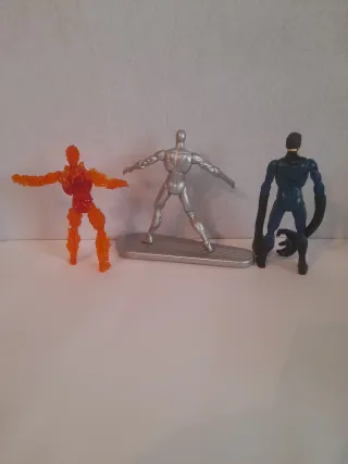Lote 3 Figuras Marvel: 4 Fantásticos 2007