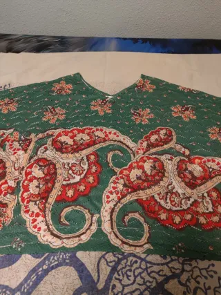 Blusa Punto Calado Estampado Mujer Talla L