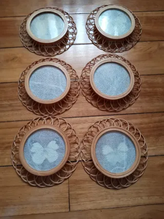 6 Posavasos Vintage Mariposas