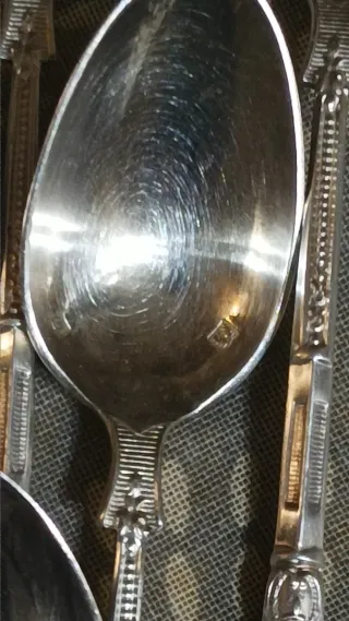 6 Cucchiaini da dessert in argento marocchino
