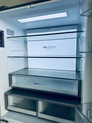 31.Frigorifico Haier Cajón Francés Cristal Nuevo!