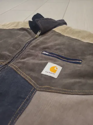 Chaqueta Carhartt Patchwork Beige y Marrón