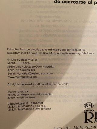 Libro Piano Complementario 2 Emilio Molina