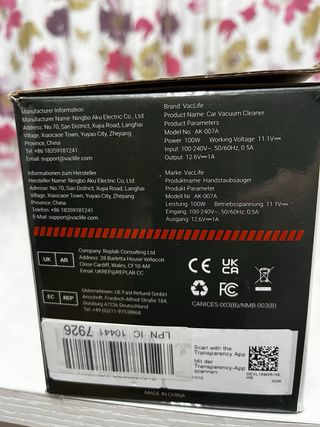 Aspirador de mano Vaclife VL189