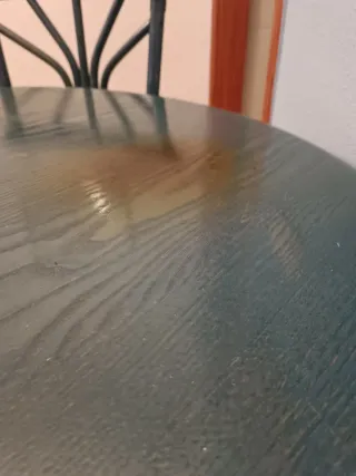 Mesa redonda y 6 sillas de comedor