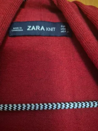 Rebeca larga Zara con cinturón