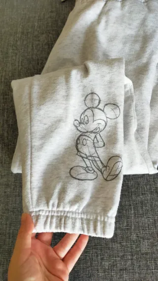 Pantalón jogger Mickey felpa gris