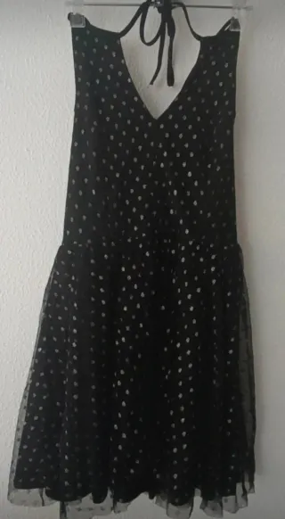 Vestido Negro Green Coast Lunares