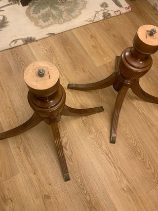 Mesa comedor madera nogal marquetería, extensible