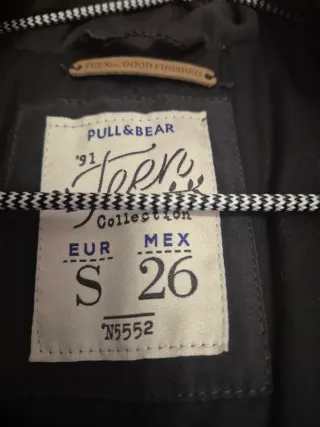 Abrigo Parka Pull&Bear Talla S Azul