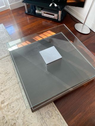 Mesa de Centro Totem Madera y Cristal