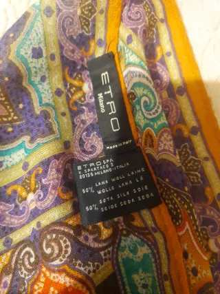 Pañuelo Etro Milano Paisley Seda