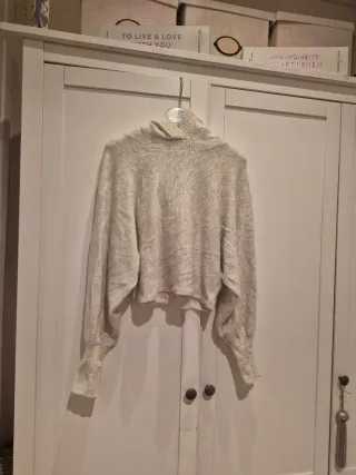 Jersey lana crema capucha