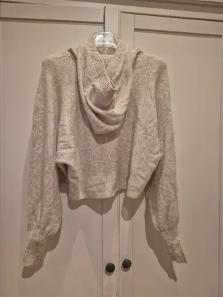 Jersey lana crema capucha