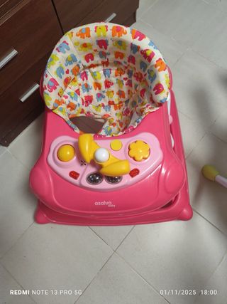 Andador bebé Asalvo Baby rosa