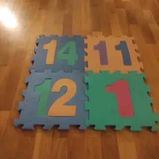 Alfombra Puzzle Infantil Números Colores