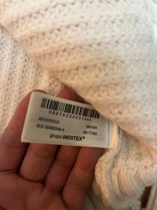 Jersey Zara Origins Blanco Crudo