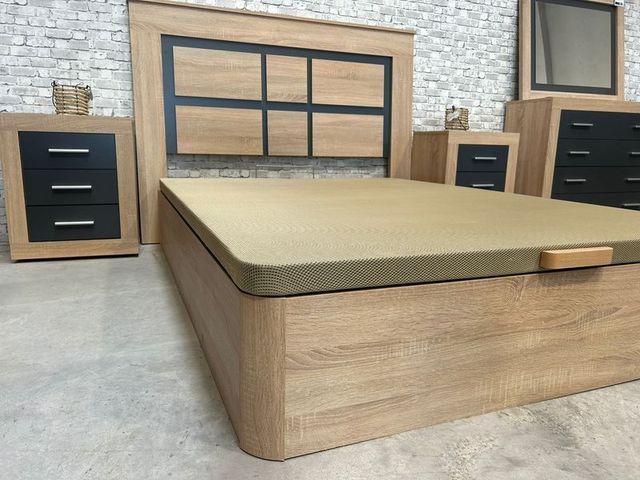 DORMITORIO CANAPE+CABECERO+2 MESITADENOCHE+COMODA