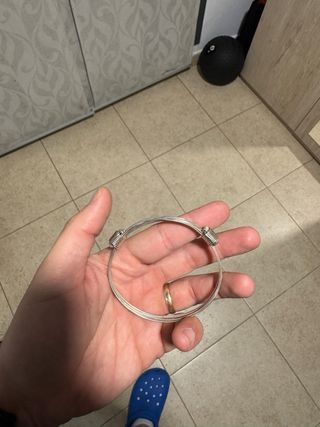 Pulsera de plata estilo espiral