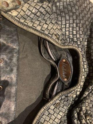 Bolso Malababa trenzado azul desgastado