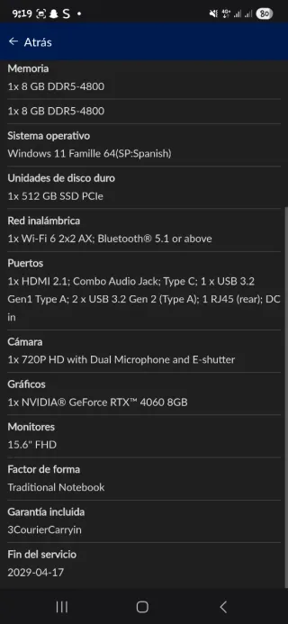 Portátil Lenovo Gris