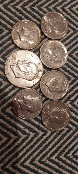 7 Monedas EEUU Kennedy Muy Buen Estado