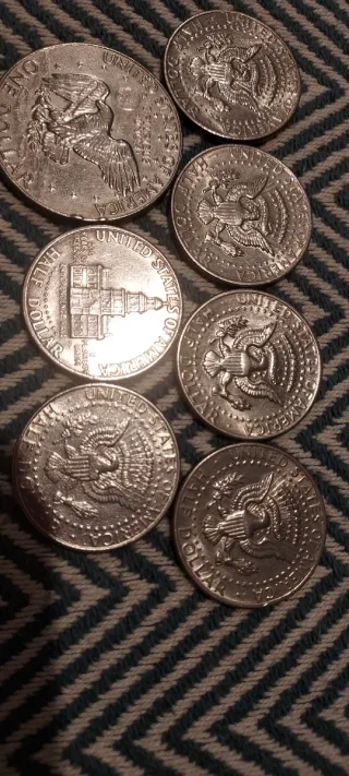7 Monedas EEUU Kennedy Muy Buen Estado